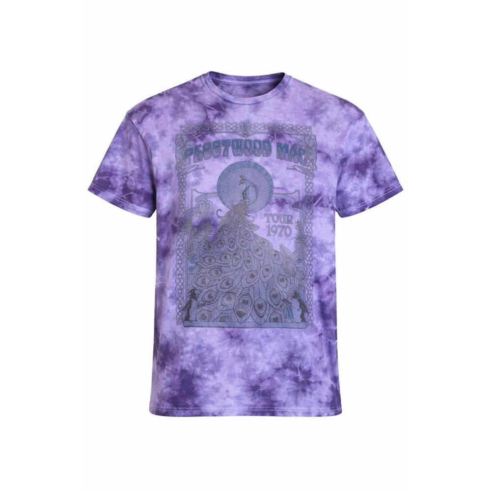 Fleetwood Mac Peacock Graphic Tie Dye Tee Tour 1970 Size Small